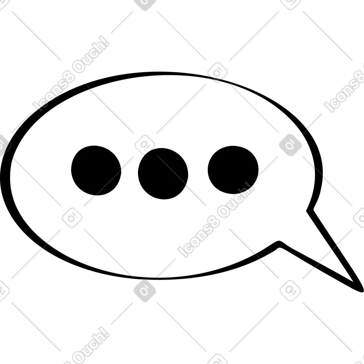 Sprechblase-Illustration im Journal-Stil als Download in PNG, SVG