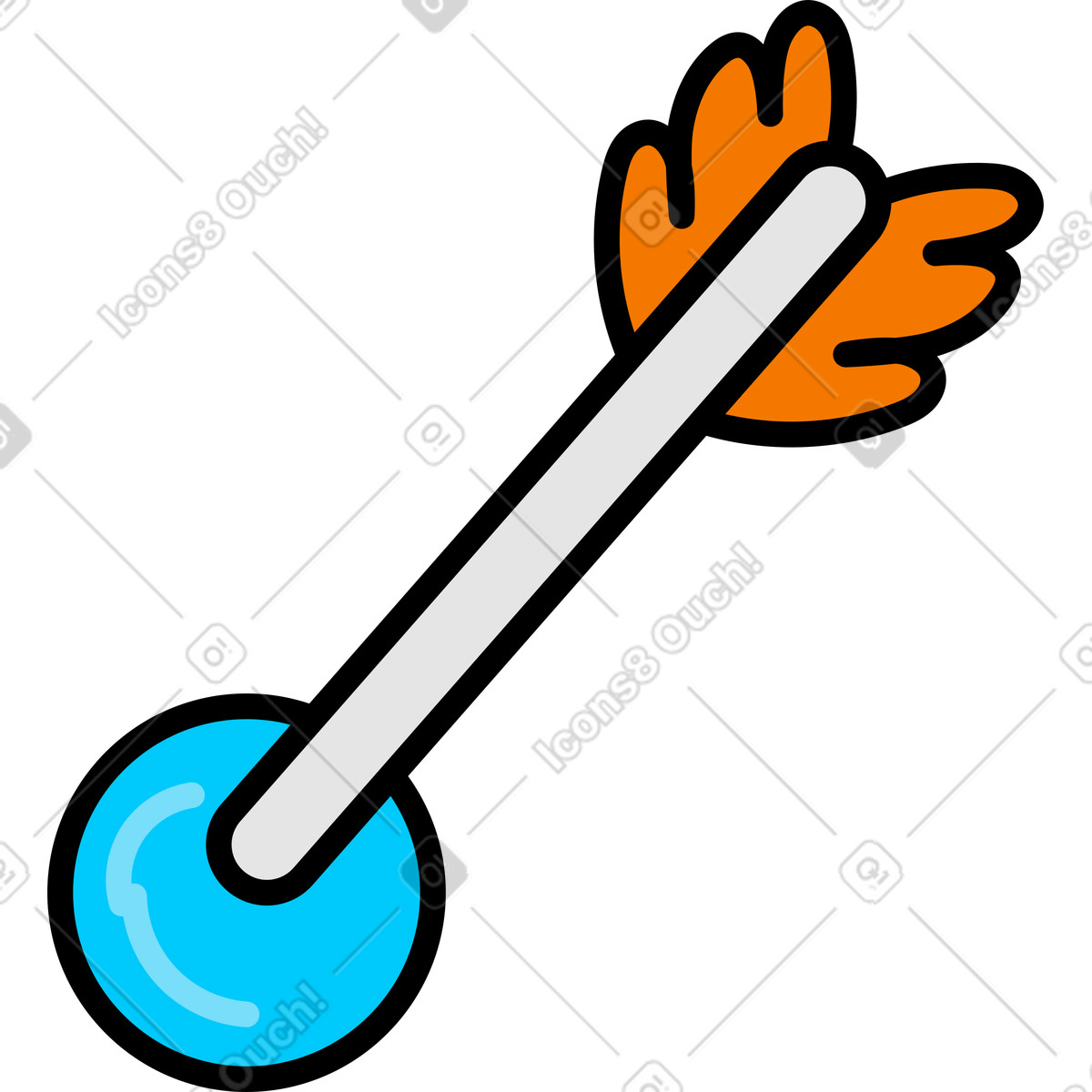 Ilustración Flecha en estilo Giggle a descargar en PNG y SVG