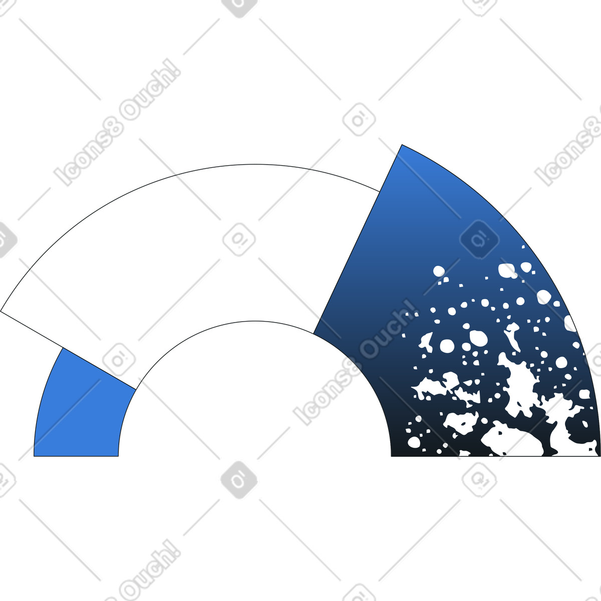 Ilustración Parte del gráfico de anillos en estilo Midnight a descargar en PNG y SVG
