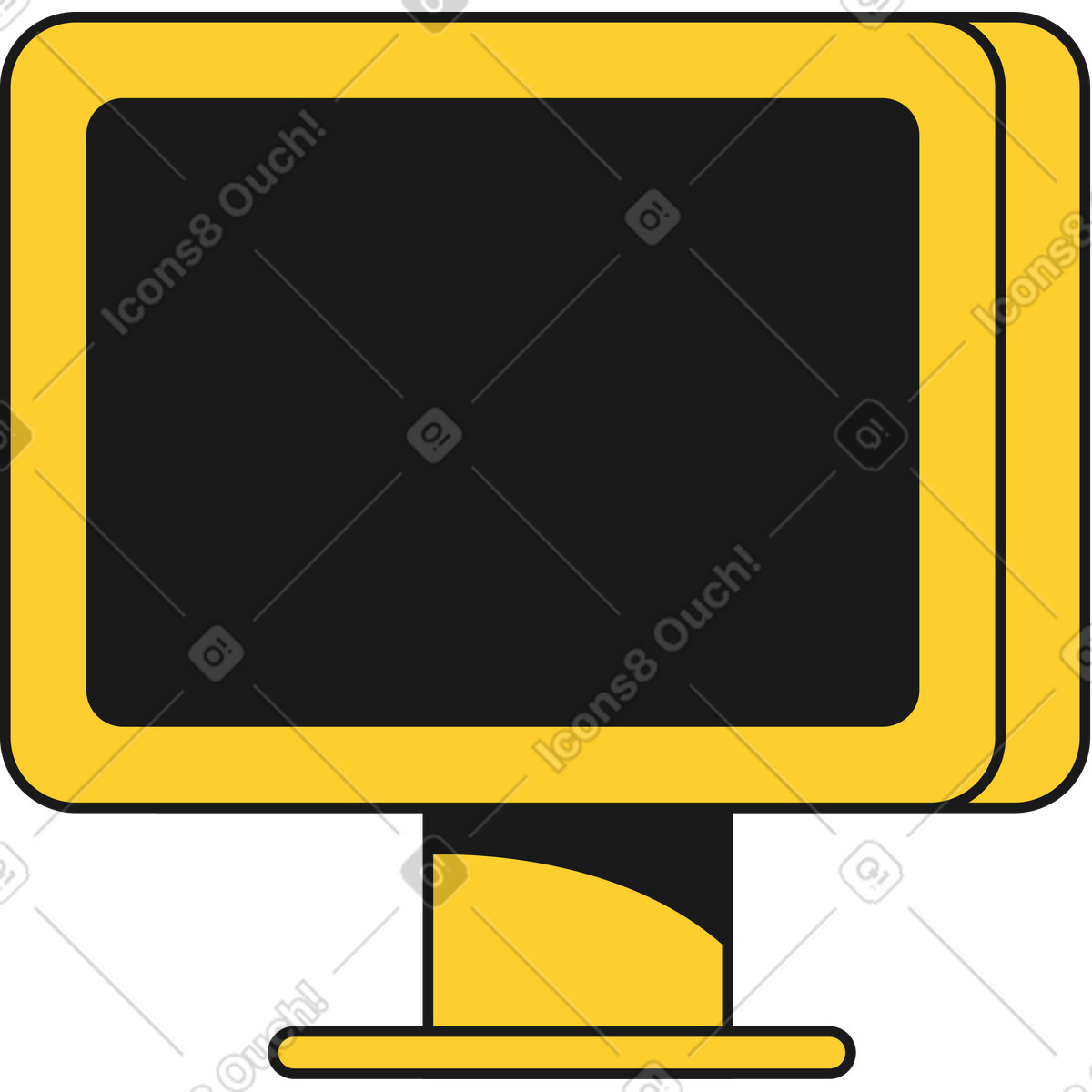 Display frontale per pc illustrazione in stile Taxi scarica in PNG, SVG