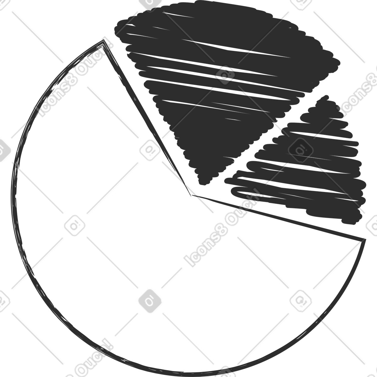 Ilustración Gráfico circular en estilo Graphite a descargar en PNG y SVG