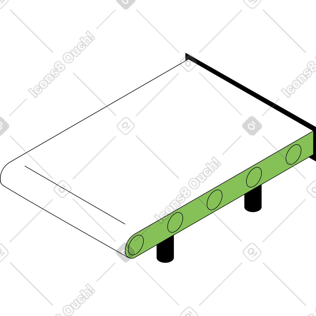 Ilustración Cinta transportadora en estilo Isometric a descargar en PNG y SVG