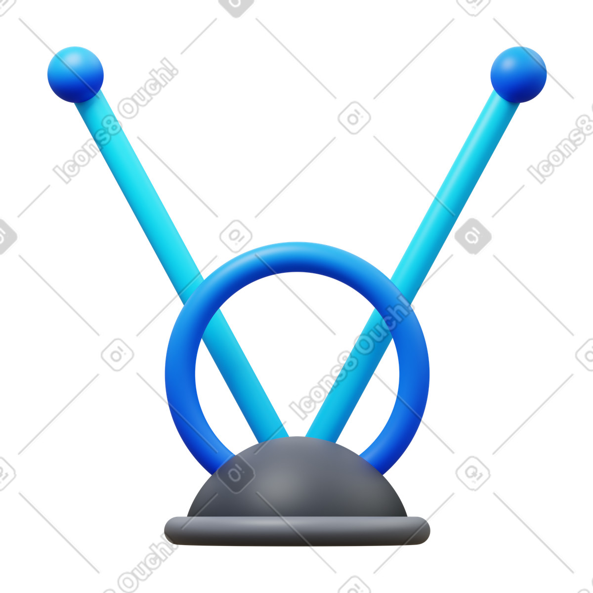 Tv antenna-Illustration im 3D Fluency-Stil als Download in PNG, SVG