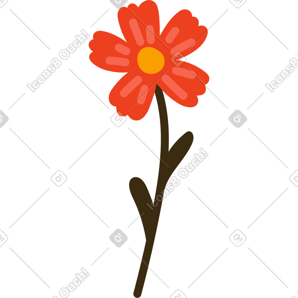 Illustration Fleur dans le style Arabica à télécharger aux formats PNG, SVG