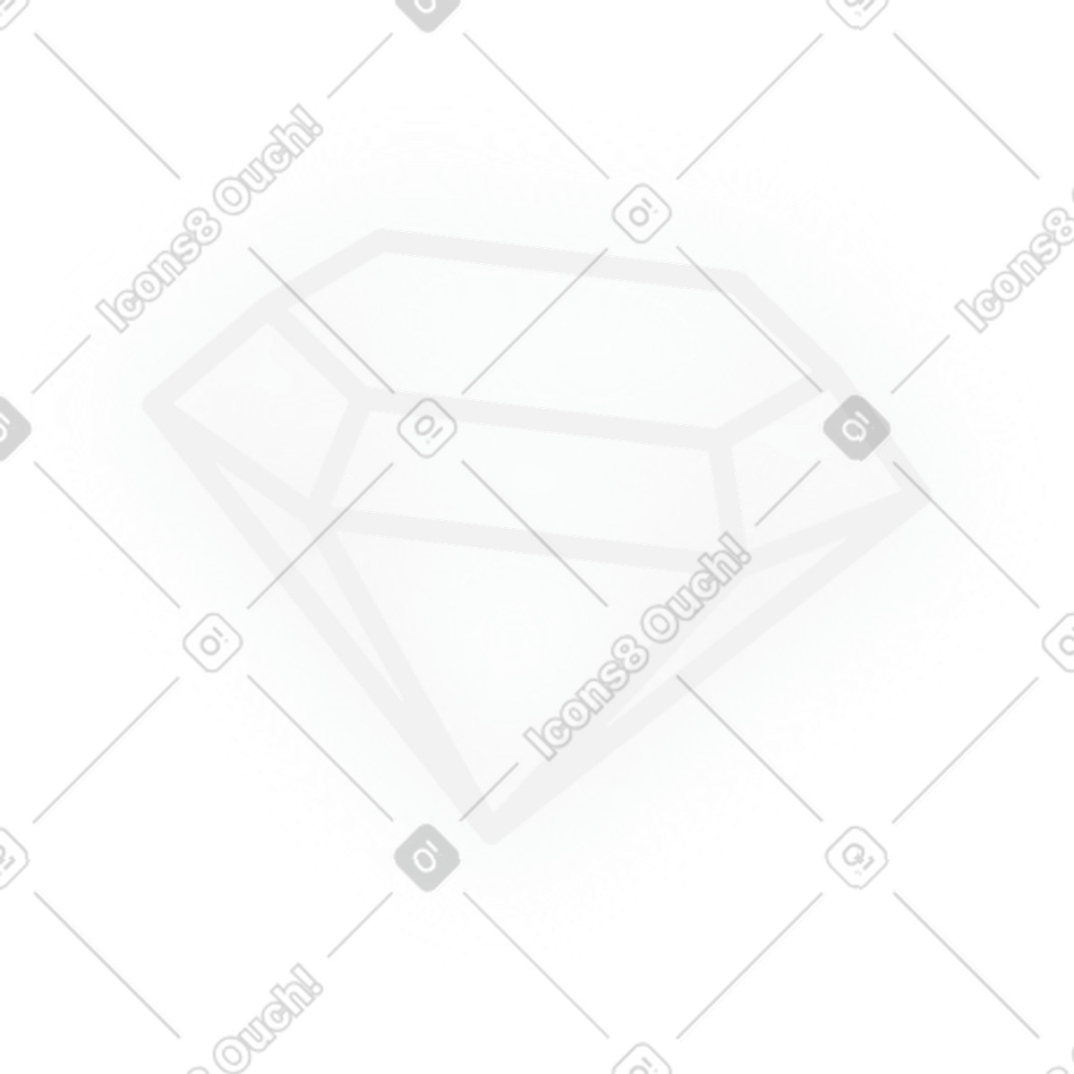 Diamond gem illustration in Inverse style download in PNG, SVG