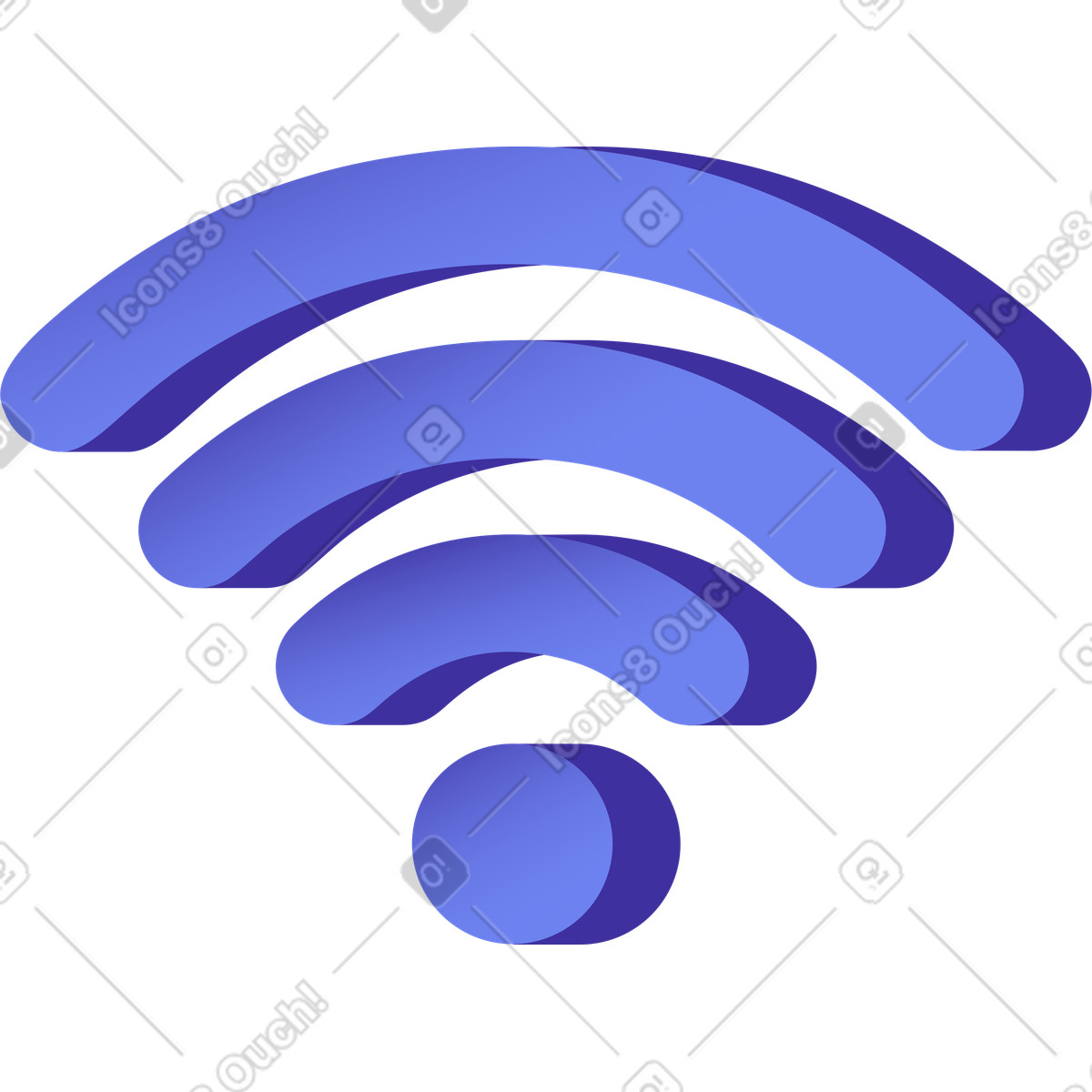 Icona wifi illustrazione in stile Levels scarica in PNG, SVG