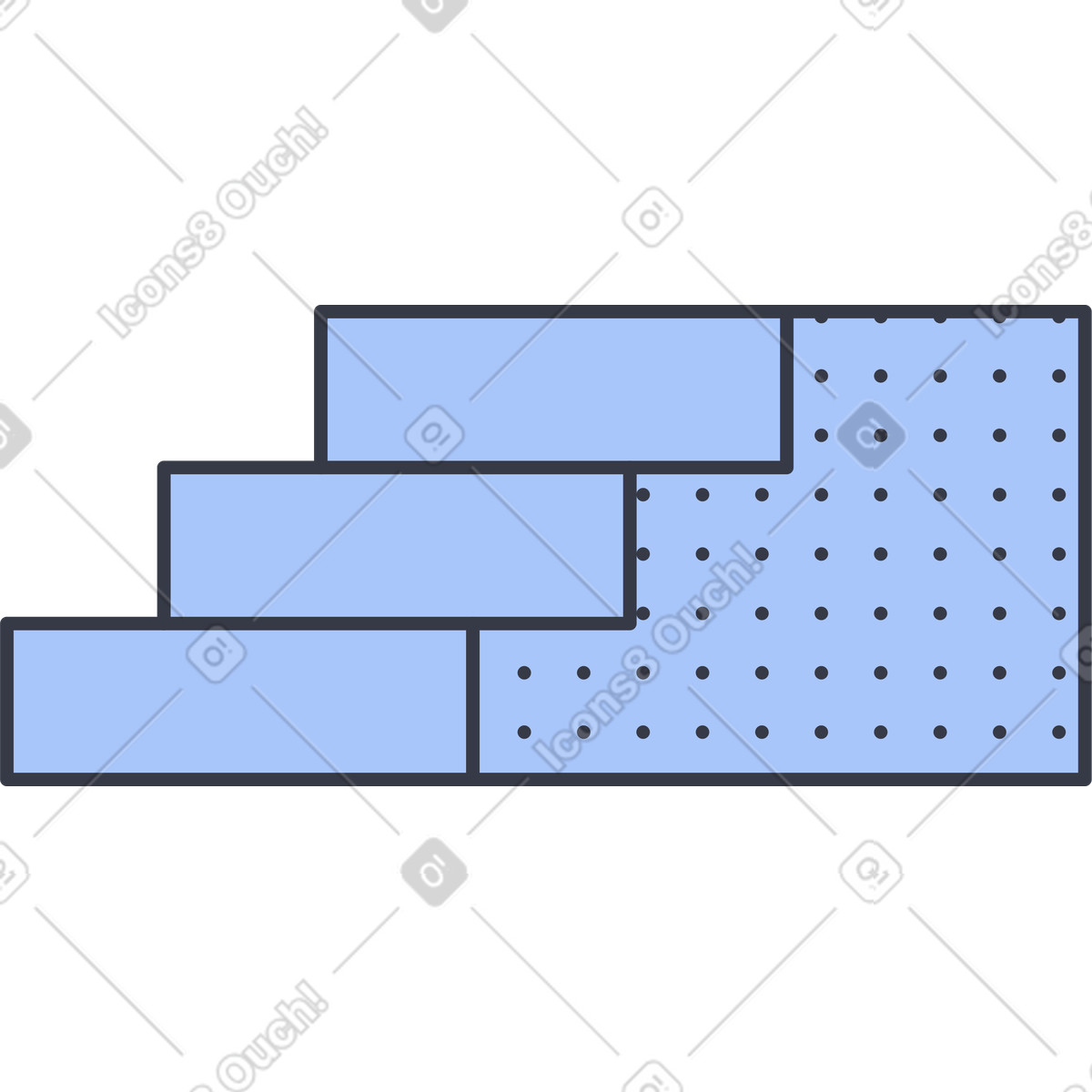 Treppe animierte Illustration im Abstract-Stil als Download in GIF, Lottie (JSON), AE