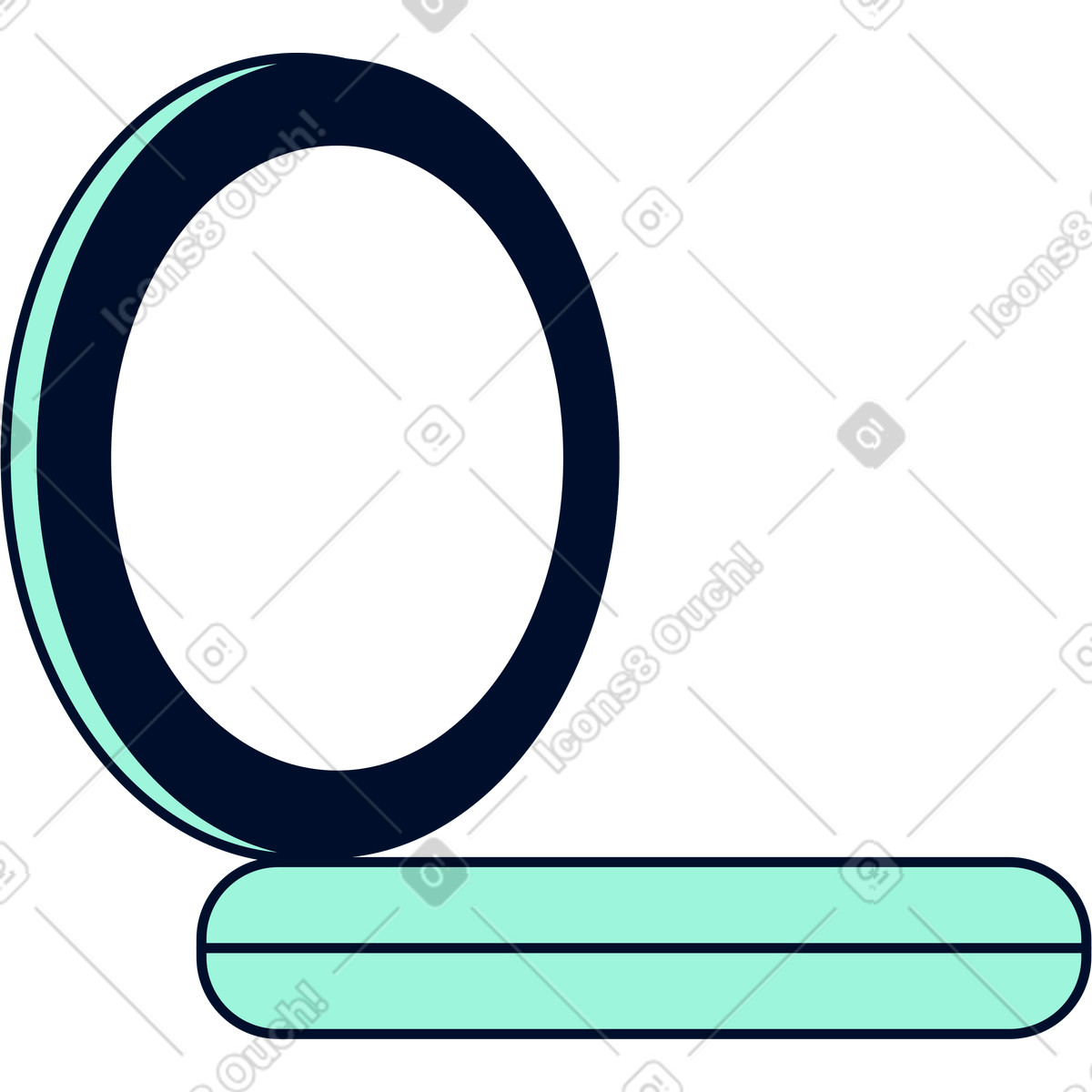 Polvere illustrazione in stile Teal scarica in PNG, SVG