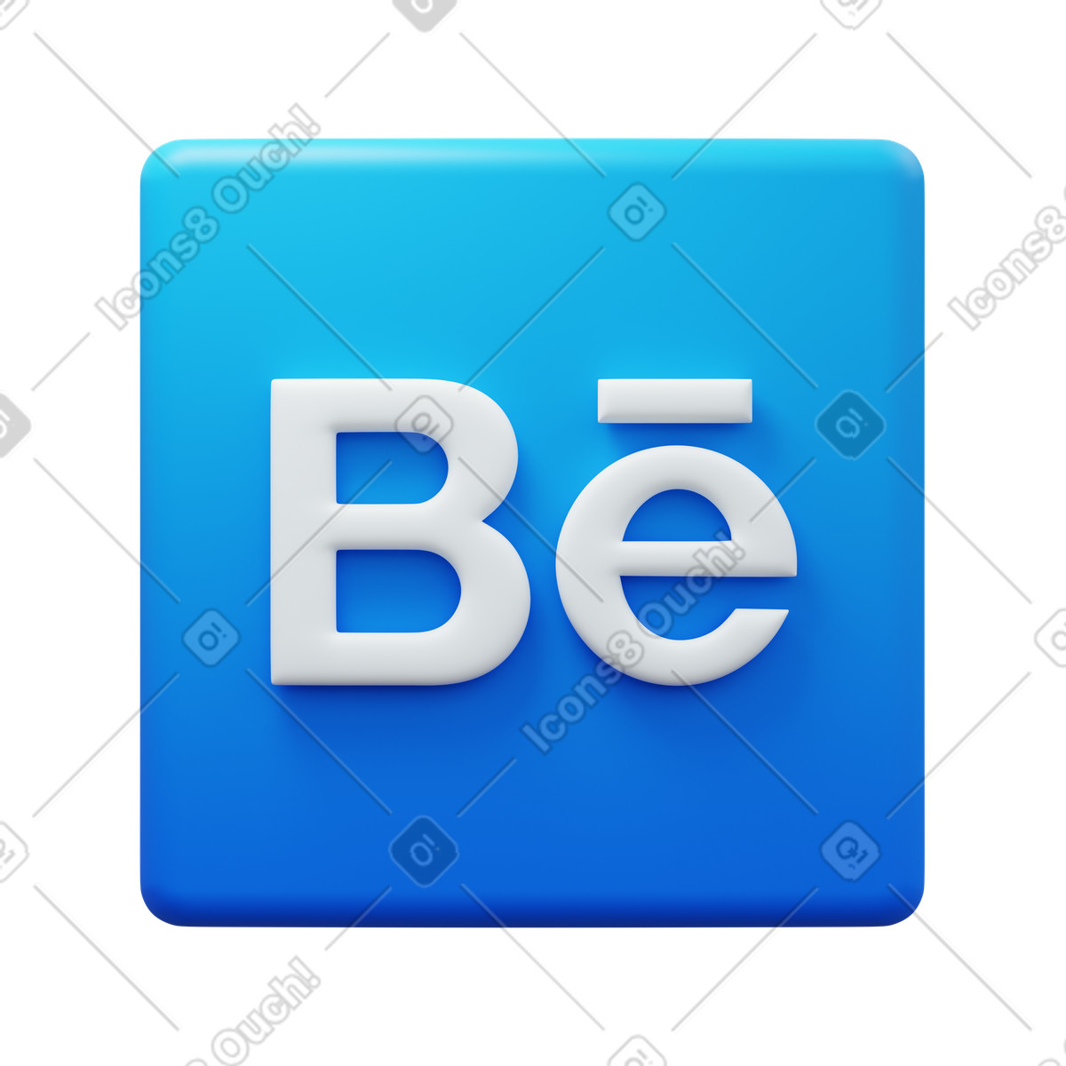 下载 3D Fluency 风格的 Behance 插画，支持 PNG、SVG 格式