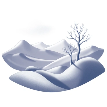 A landscape where hills and valleys are shaped by the curves of neurons