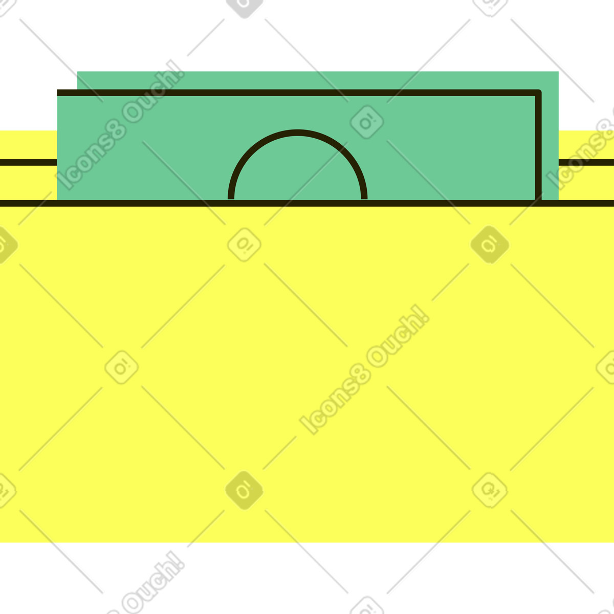 Illustration Portefeuille dans le style Geom à télécharger aux formats PNG, SVG