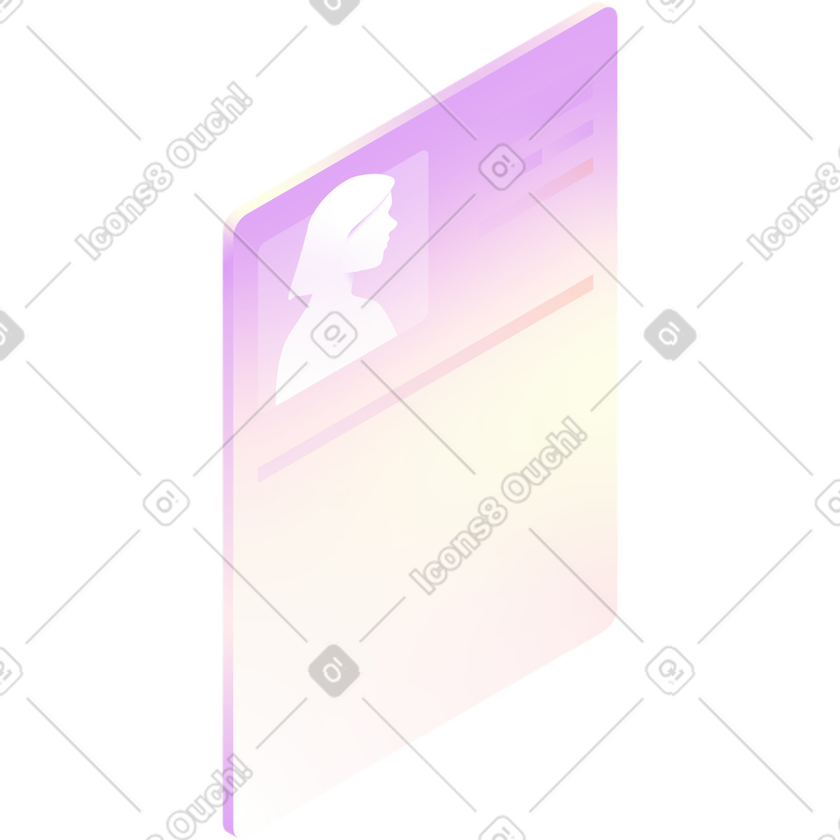 下载 Glare 风格的 候选人卡 插画，支持 PNG、SVG 格式