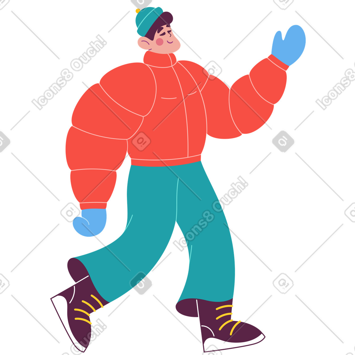 下载 Sammy 风格的 男孩圣诞节 插画，支持 PNG、SVG 格式