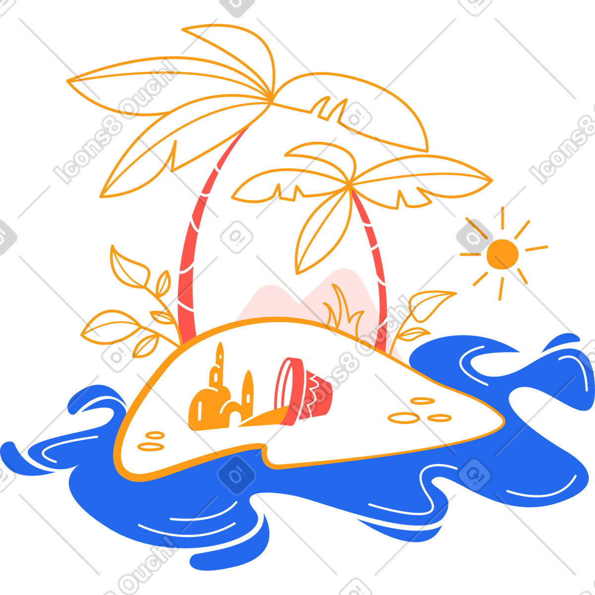 Ilustração de Mar em no estilo Kingdom para baixar em PNG, SVG