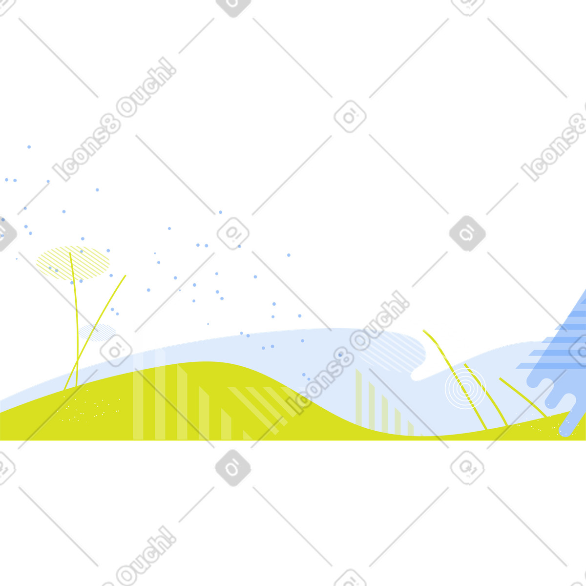 Ilustración Césped en estilo Clip a descargar en PNG y SVG