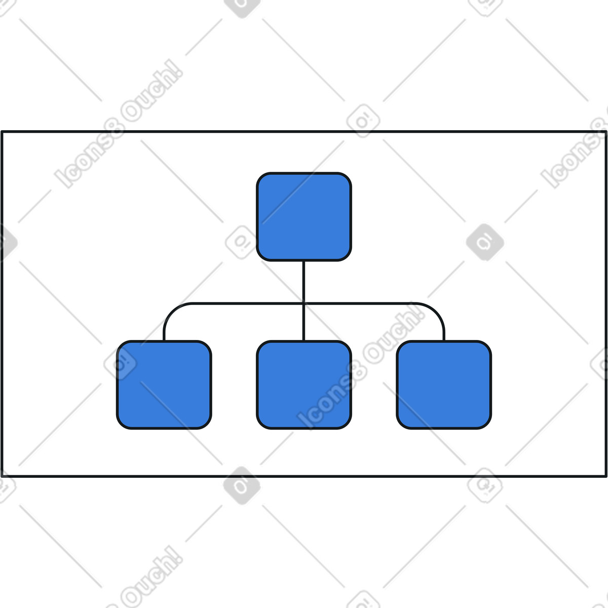 Goals hierarchy icon illustration in PNG, SVG