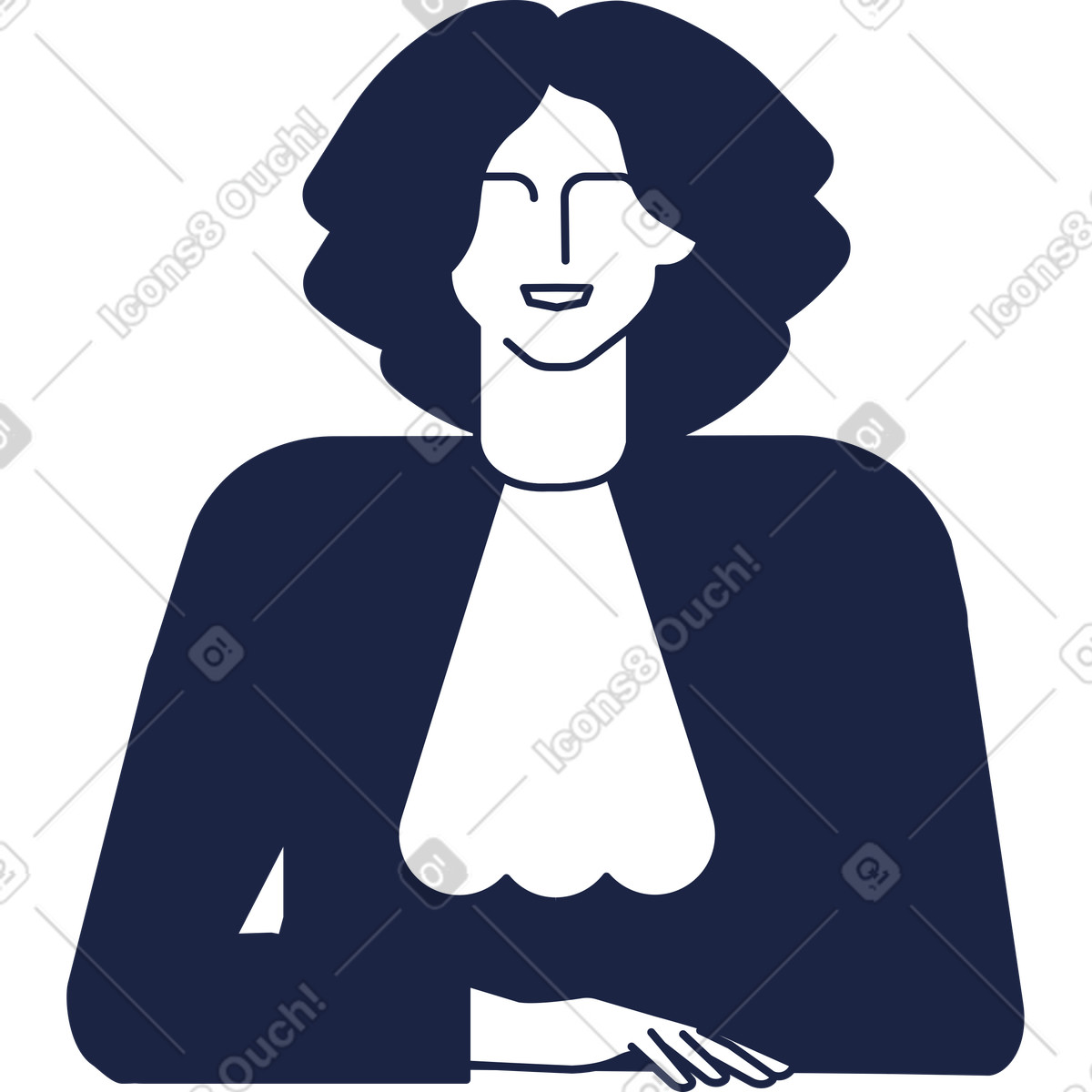 Illustration Femme juge en robe dans le style Urban Line à télécharger aux formats PNG, SVG