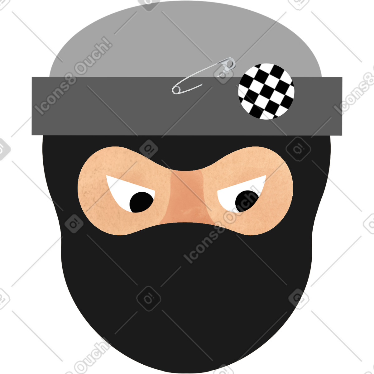 Hacker-Illustration im Jumble-Stil als Download in PNG, SVG