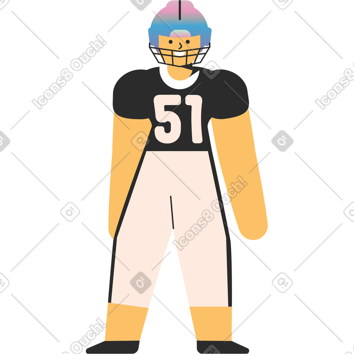 Marginalia スタイルの サッカー選手 のイラストをPNG、SVG形式でダウンロード