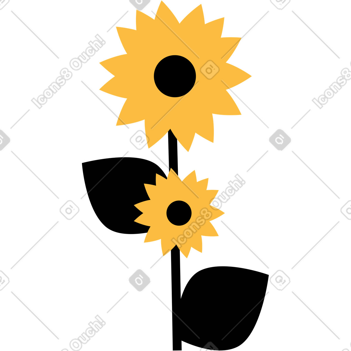 Blume-Illustration im Burgundy-Stil als Download in PNG, SVG