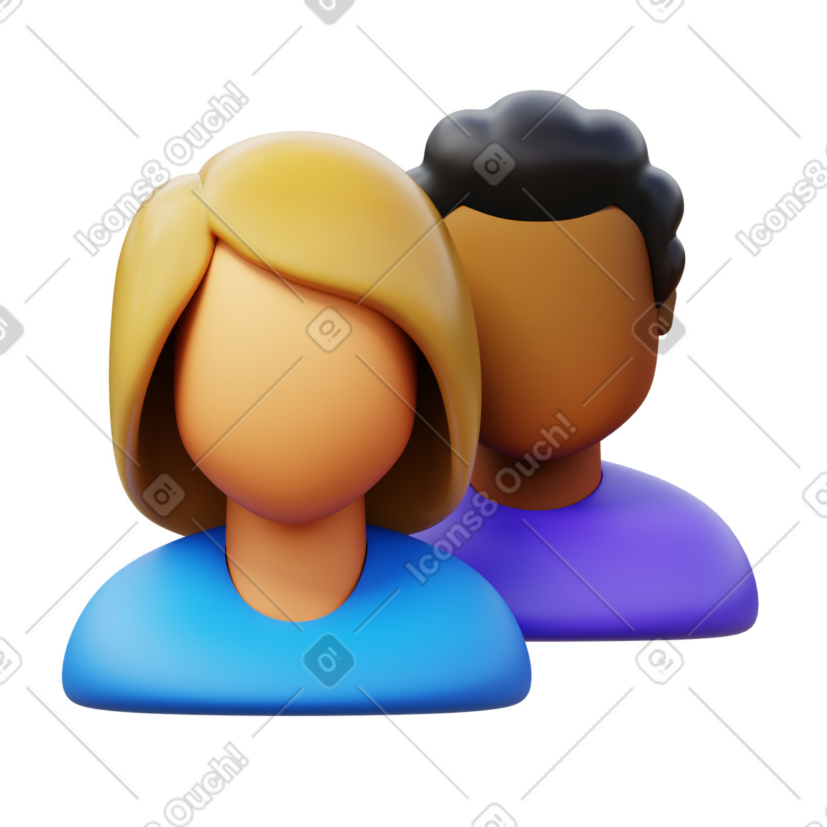 Group illustration featuring diverse characters as clipart image in PNG SVG GIF