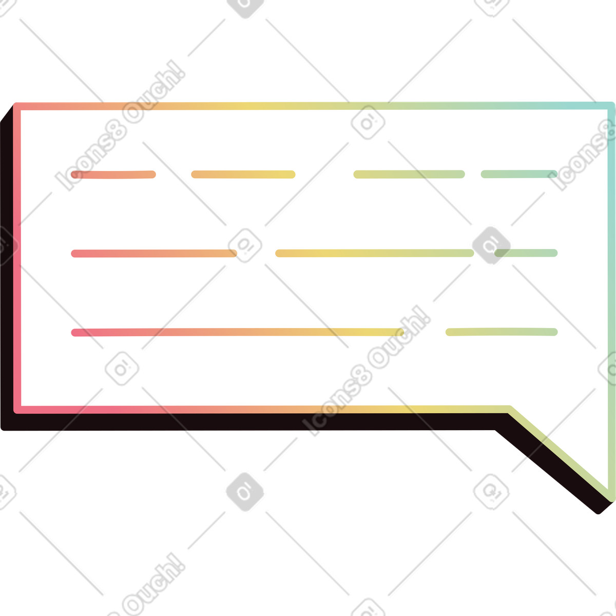 Ilustración Burbuja con texto en estilo Delight a descargar en PNG y SVG