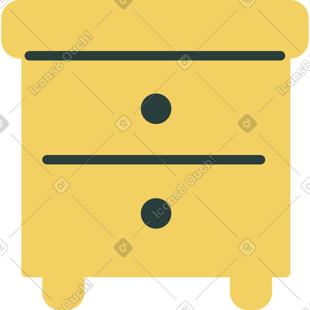 Ilustração de Mesa cabeceira em no estilo Macaroni para baixar em PNG, SVG