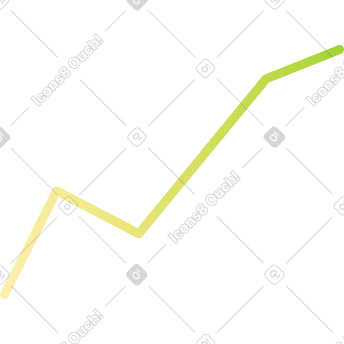 Green zigzag line illustration in Fizzy style download in PNG, SVG