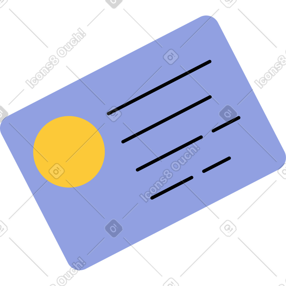 Ilustración Tarjeta chip en estilo Juicy a descargar en PNG y SVG