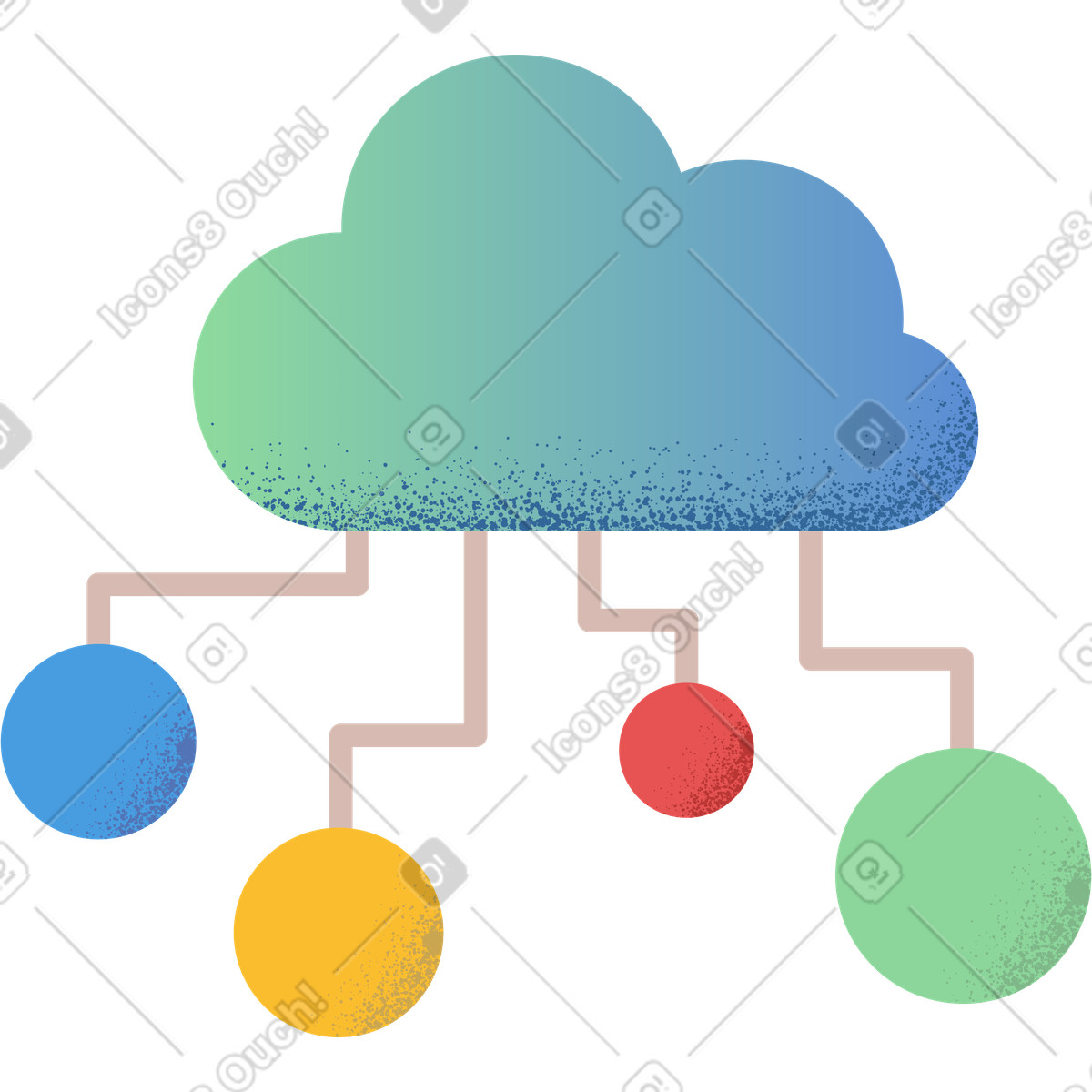 Network illustration in PNG, SVG, GIF formats