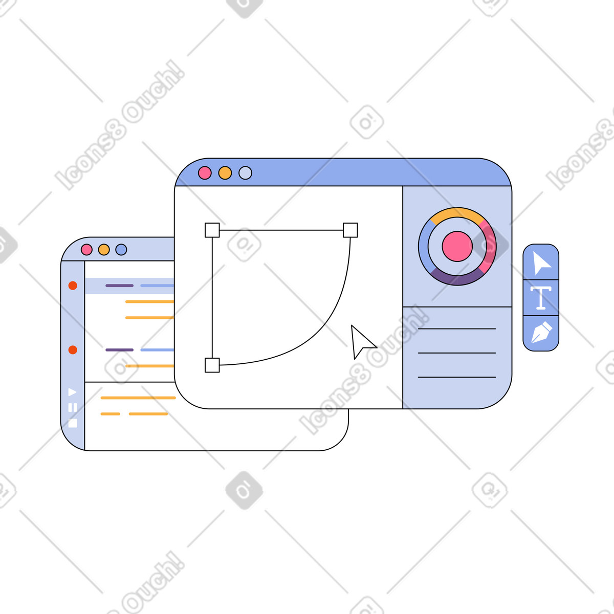 Vektorgrafik-software-Illustration im Bloom-Stil als Download in PNG, SVG