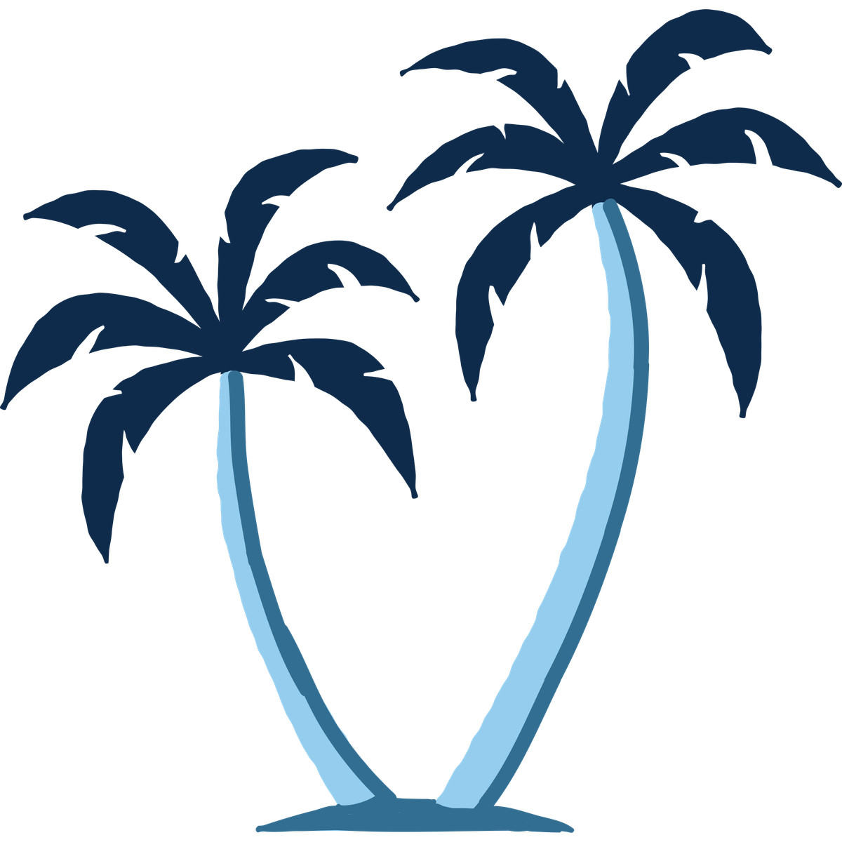Palm tree illustration in Cherry style download in PNG, SVG