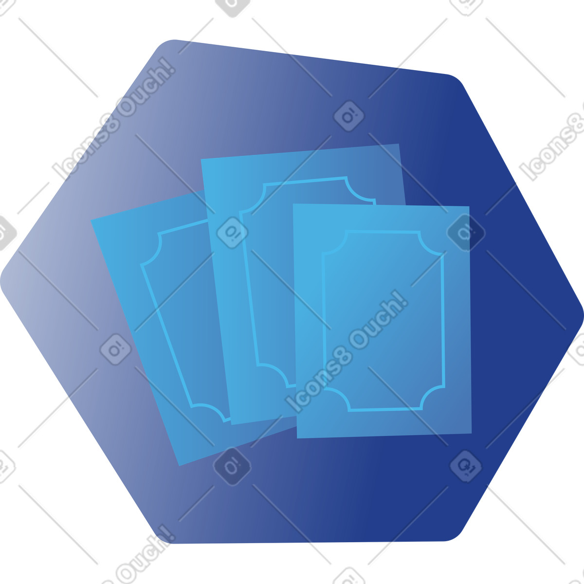 Иллюстрация Securities investment bonds certificates icon for finance and wealth management в стиле Quantum — скачать в форматах PNG, SVG