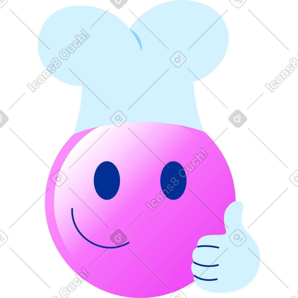 Emoji kochen-Illustration im Glossy-Stil als Download in PNG, SVG