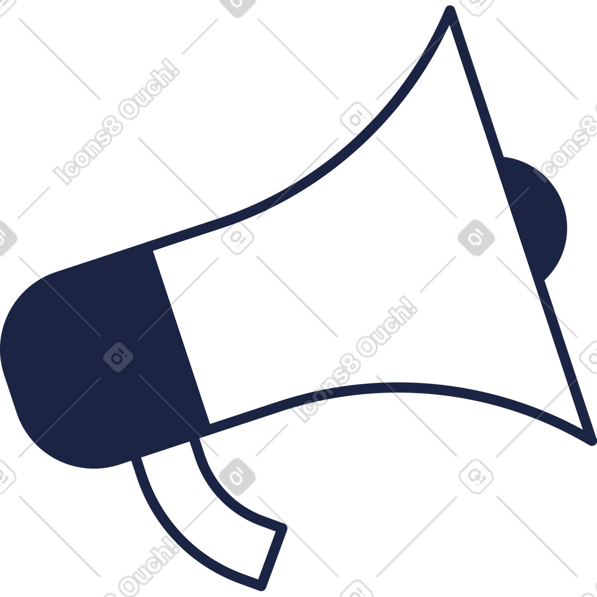 Megafono illustrazione in stile Urban Line scarica in PNG, SVG