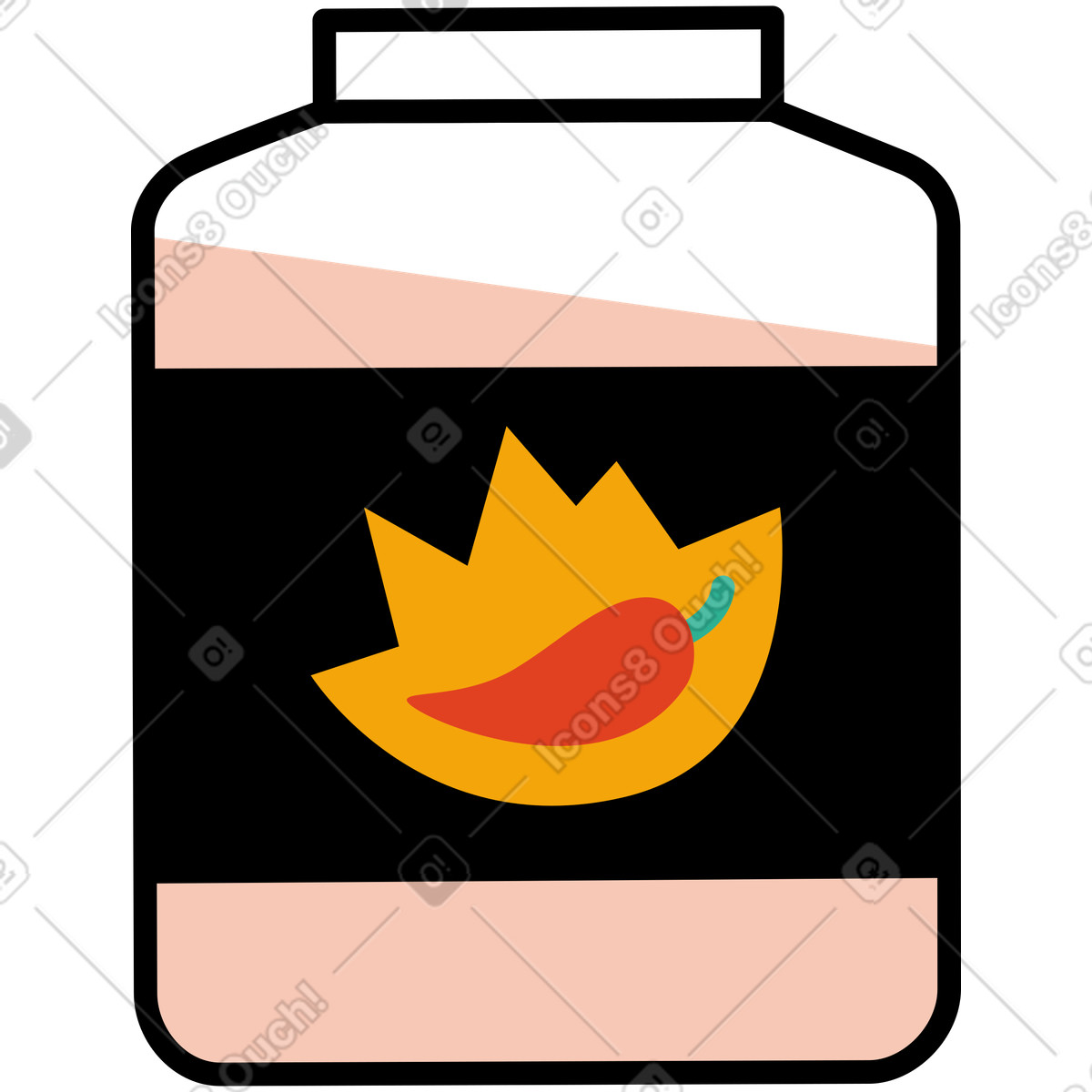 Ilustração de Pote pimenta em no estilo Jelly para baixar em PNG, SVG