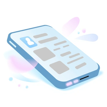 A mobile phone rests on a smooth surface, displaying a screen filled with several social media posts. Each post has portions of text, images, or icons obscured by rectangular gray blocks, indicating censorship. The background is softly blurred, allowing the focus to remain on the phone and its content. A gentle light source casts faint shadows around the device, enhancing its sleek design. The screen features various colors representing the diversity of posts, with the censored areas prominently marked.