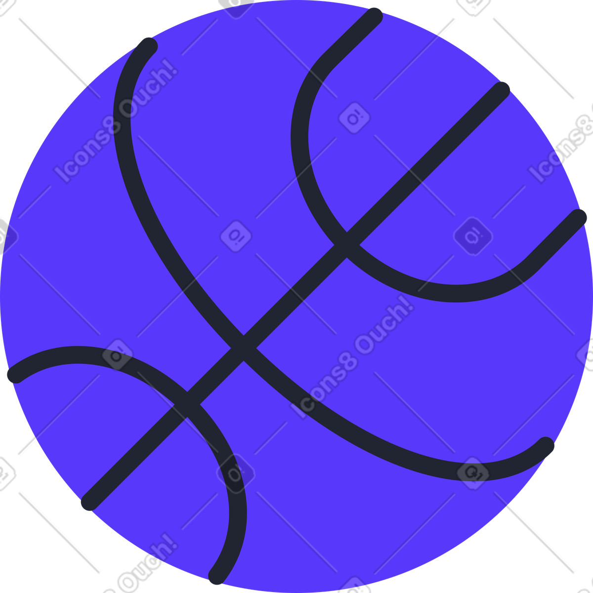 Ilustração de Bola basquete em no estilo Pablita para baixar em PNG, SVG