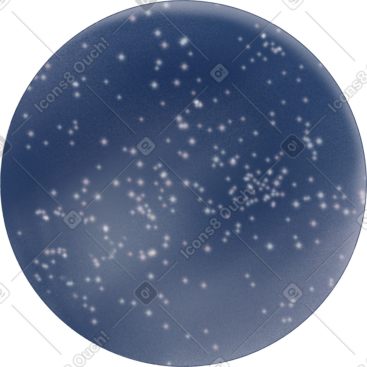 Starry sky illustration in Haze style download in PNG, SVG