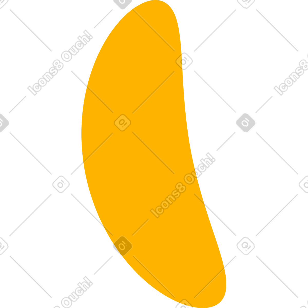 Banana illustration in Flame style download in PNG, SVG