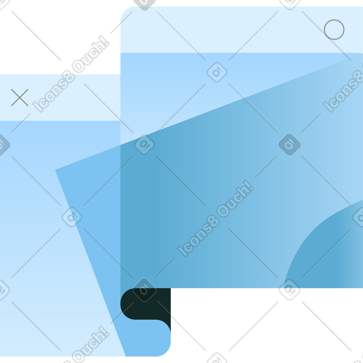 Browser window illustration showcasing a modern design clipart in PNG SVG GIF