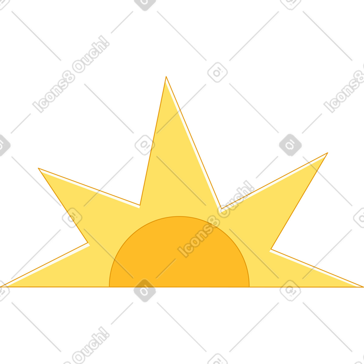 Rainbow スタイルの バンイエロー のイラストをPNG、SVG形式でダウンロード