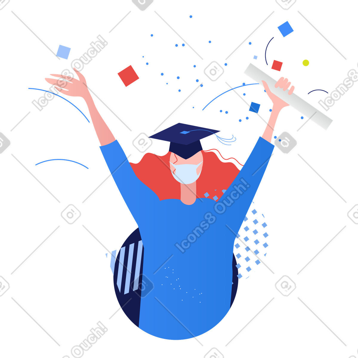 Ilustración Sigue tu educación en estilo Clip a descargar en PNG y SVG