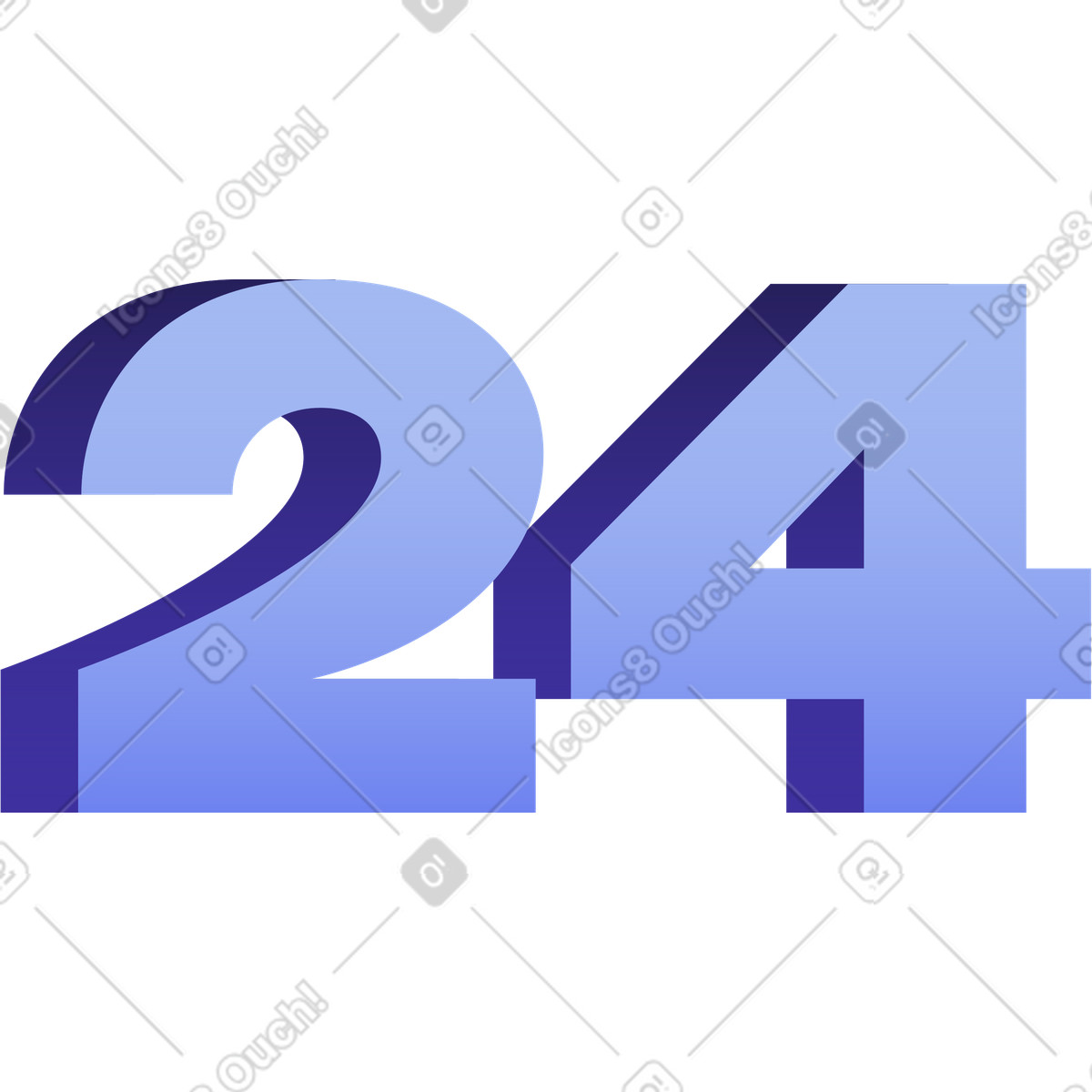 Ilustración Letras 24 texto en estilo Levels a descargar en PNG y SVG