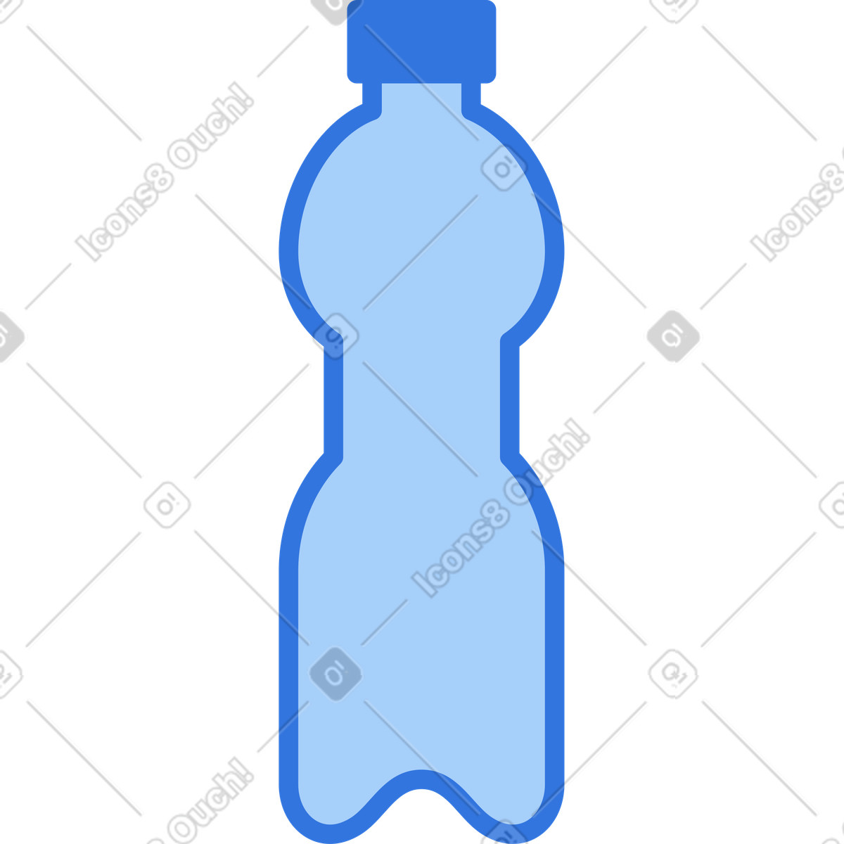 Bottle illustration in Sky style download in PNG, SVG