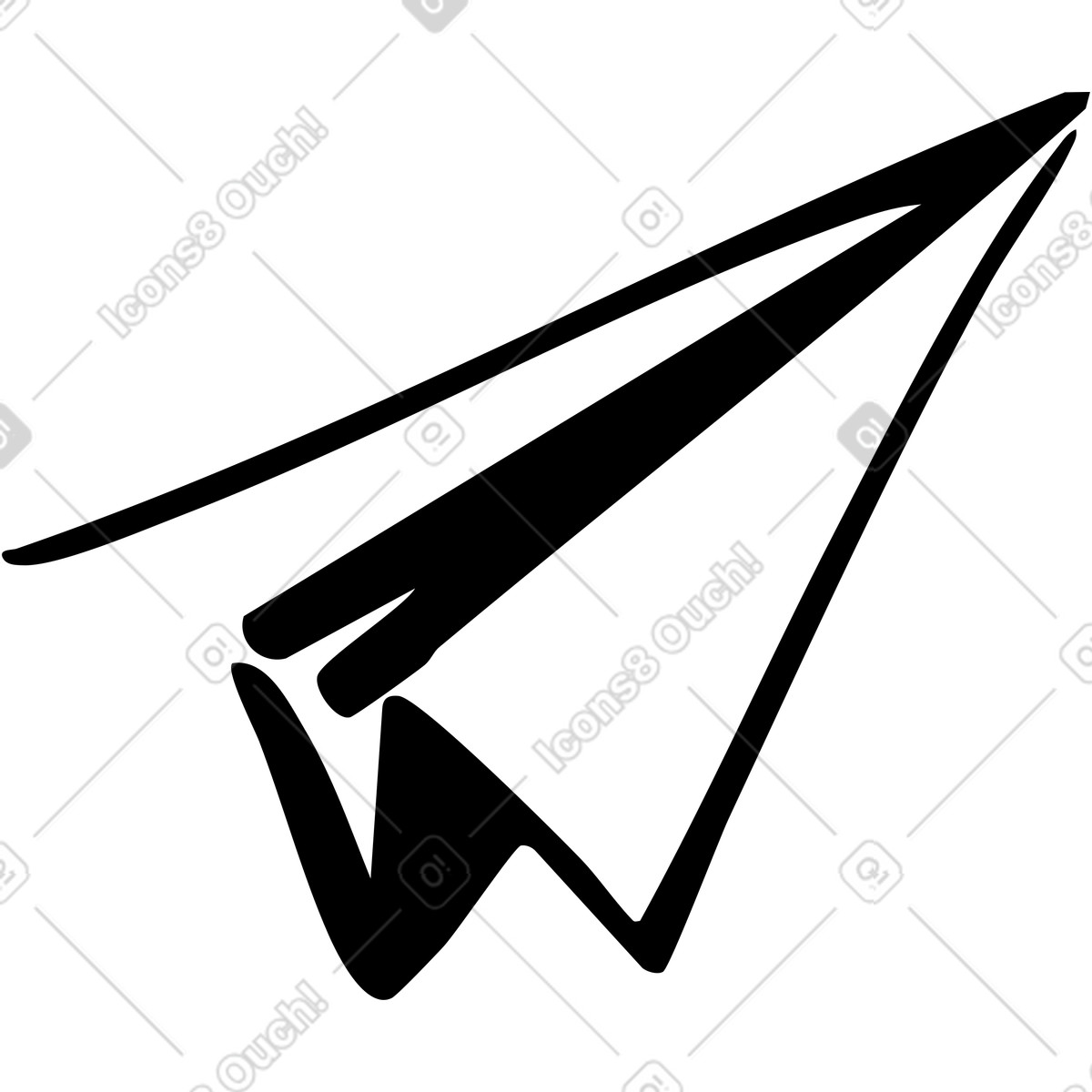 Ilustração de Avião papel em no estilo Line para baixar em PNG, SVG