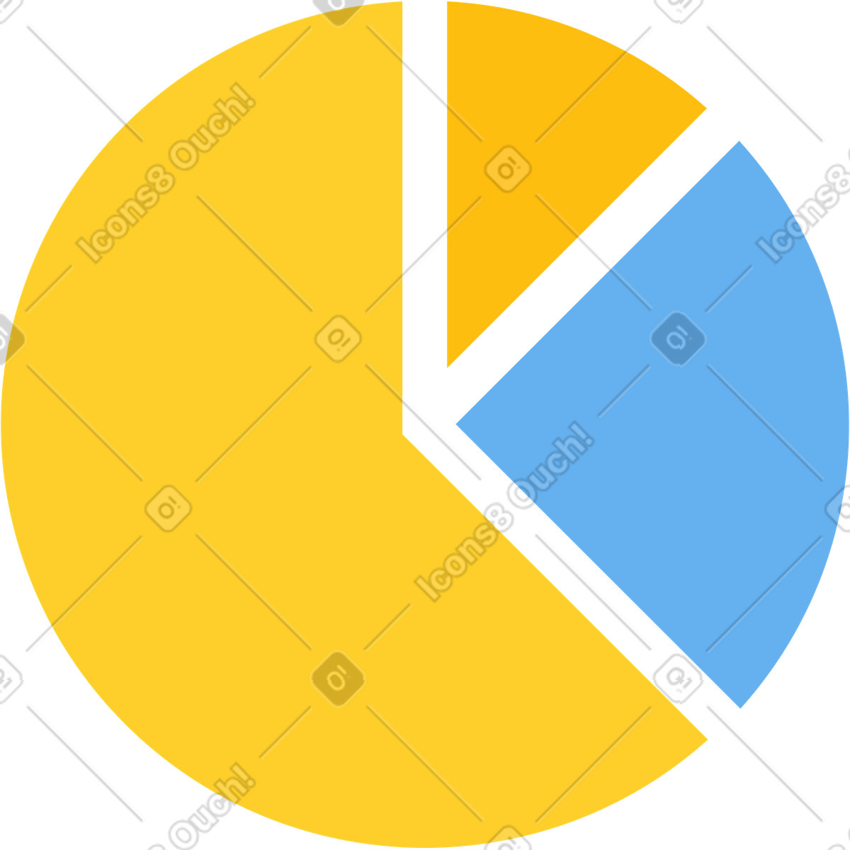 Kuchendiagramm-Illustration im Sammy-Stil als Download in PNG, SVG