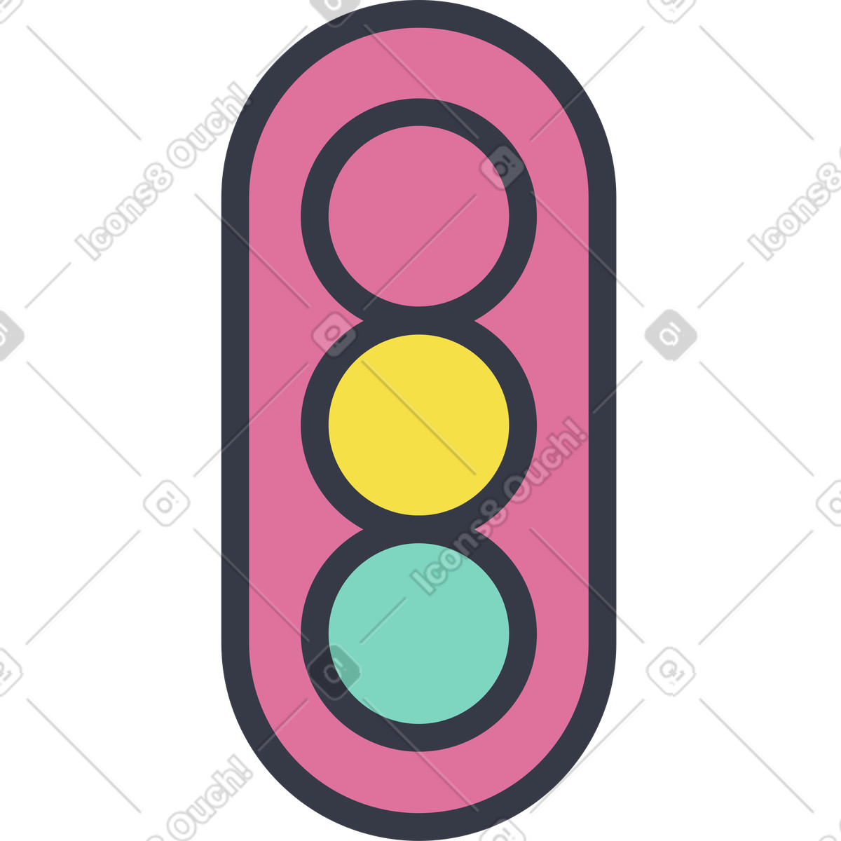 Illustration Feu de circulation dans le style Abstract à télécharger aux formats PNG, SVG