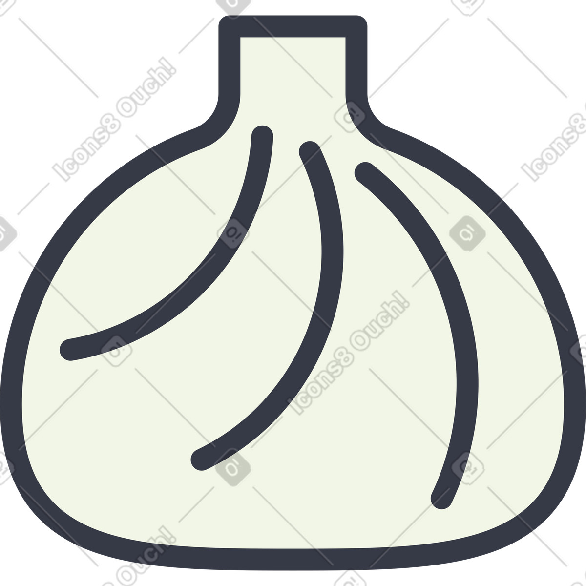 Baozi bun illustration in Abstract style download in PNG, SVG