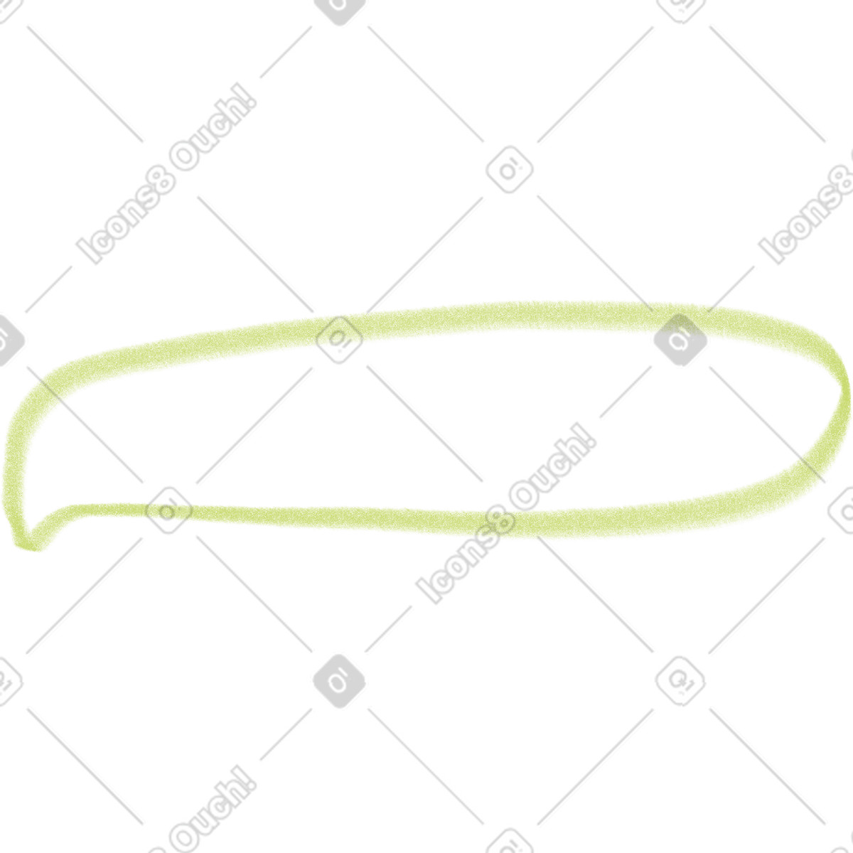 Illustration Bulle de dialogue verte dans le style Doodle à télécharger aux formats PNG, SVG
